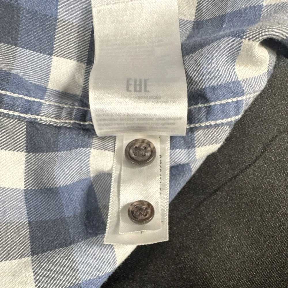 Banana Republic Mens LG Cotton Flannel Check Long Slv Button-Down Shirt (1282)